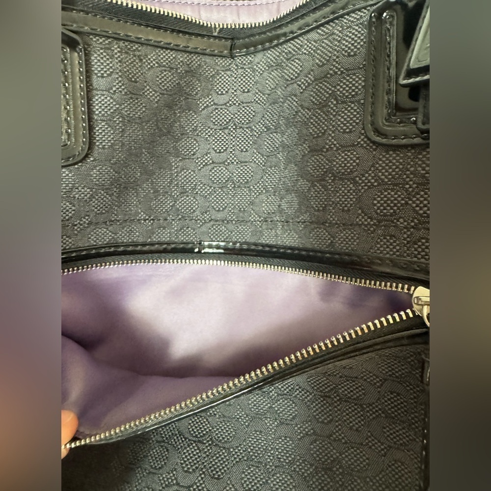 Coach Oxford logo print black monogram handbag - Picture 5 of 10